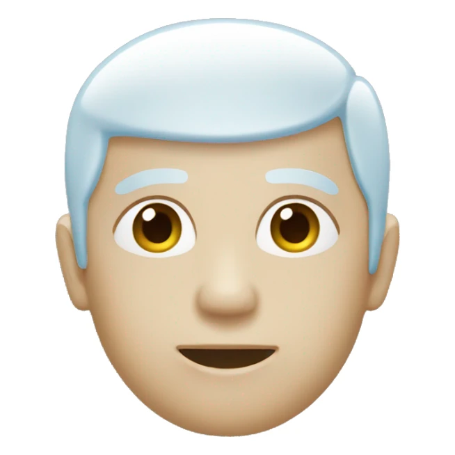 White and light blue emoji sticker