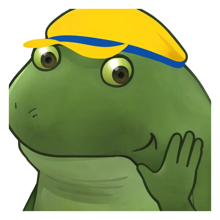 Tired yellow face in style of emoji  sticker