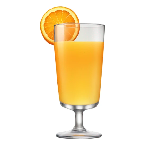 a glass of orange juice sticker