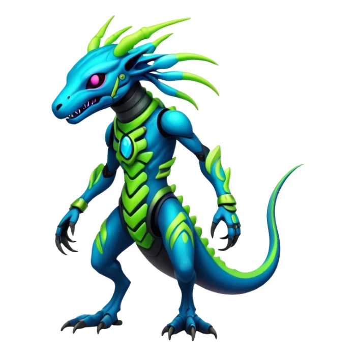  futuristic lush cool edgy neon Fionbri-Vernid-ET-creature (full body) sticker
