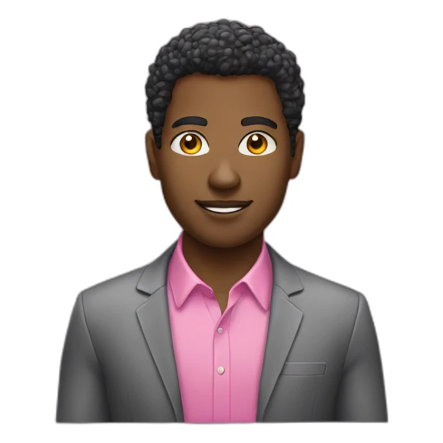 afroamerican ejecutive with pink shirt sticker