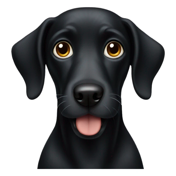 Black dog sticker