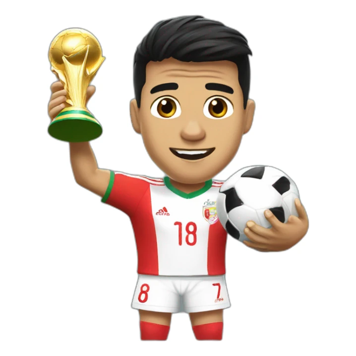 Alexis Sánchez con una copa del mundo sticker