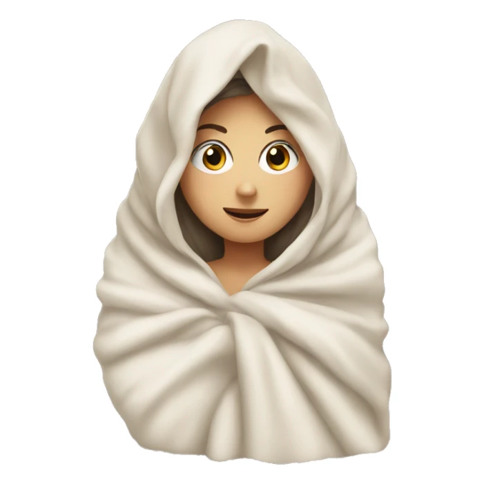 A white girl in a blanket sticker