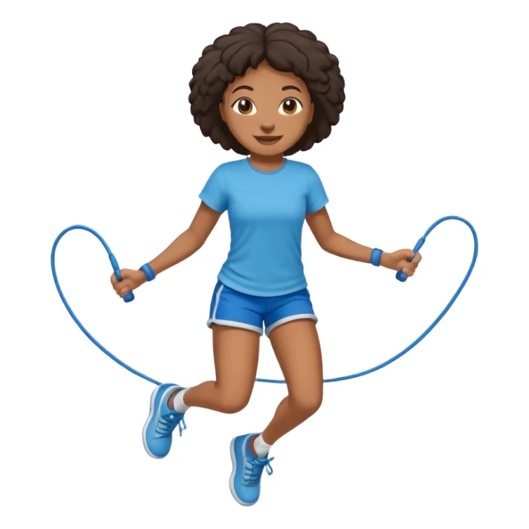 Black girl jumping rope sticker