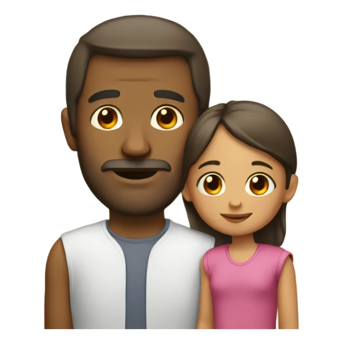 A father with his daughter  sticker