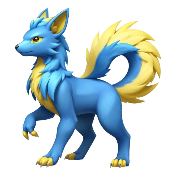 Manectric-Electrike-Luxio-Fakémon-hybrid-creature (full body)  sticker
