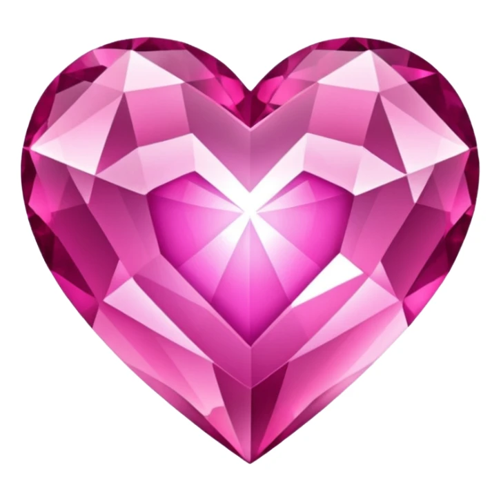 gemstone pink heart + glitter + light around sticker