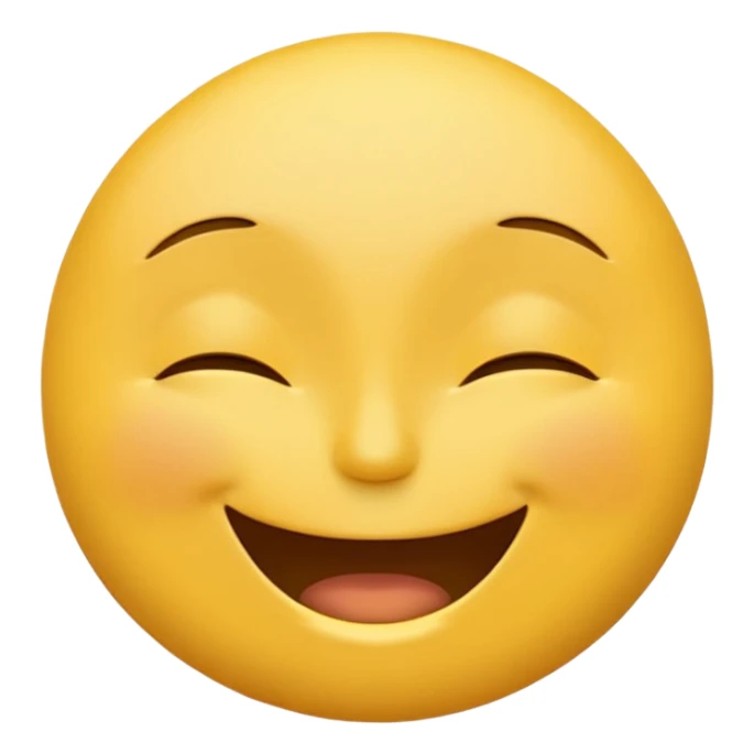 grinning face emoji, eyes closed, big smile sticker
