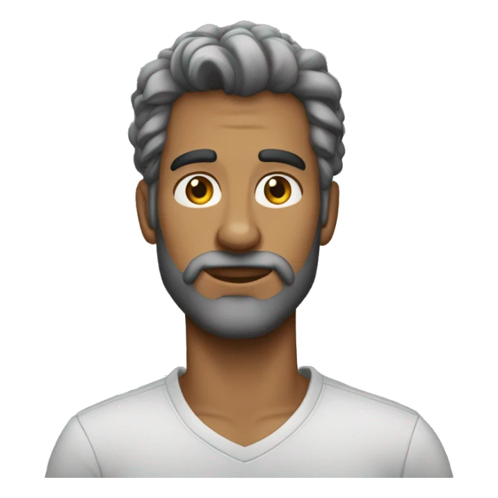 Um homem cinza como queixo grande sticker