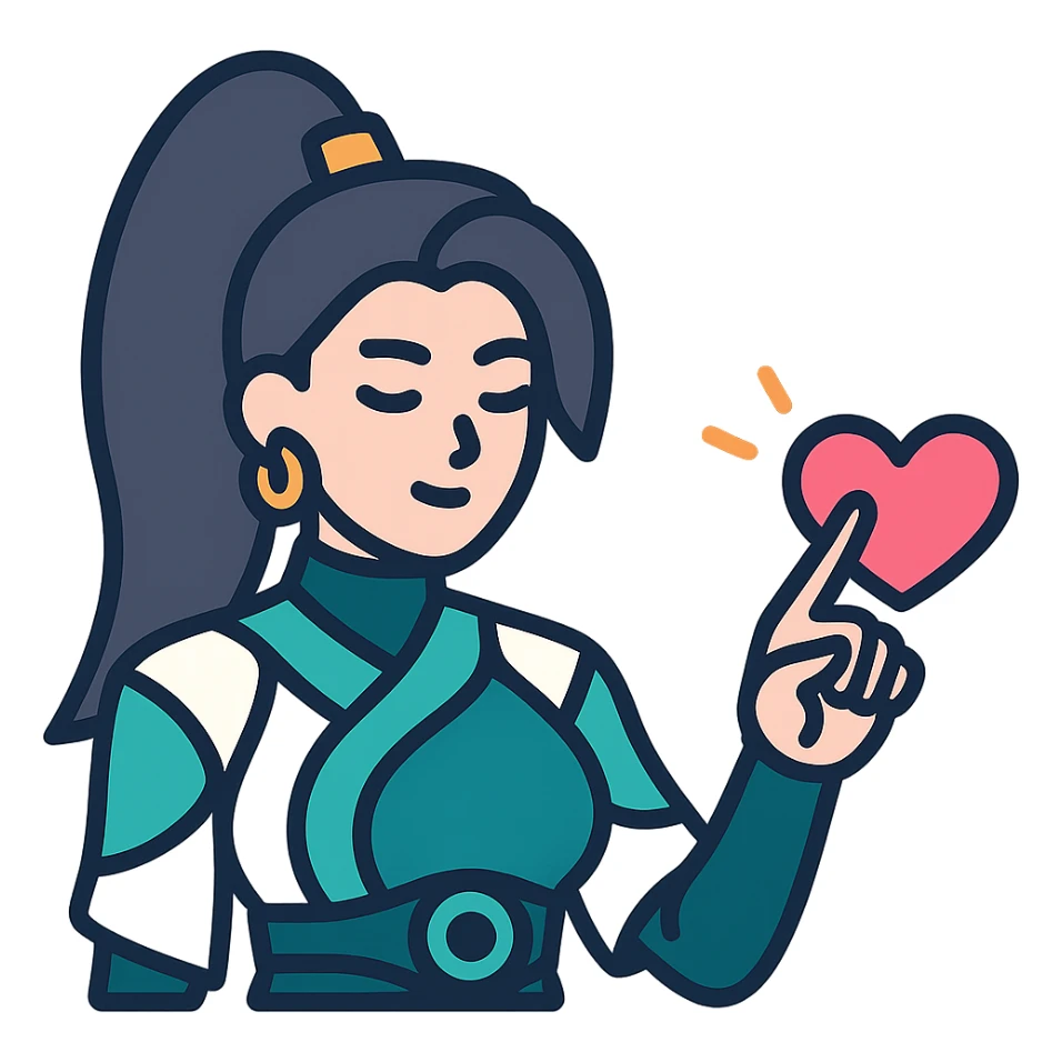 Sage from Valorant draws a heart, the heart must be animated sticker