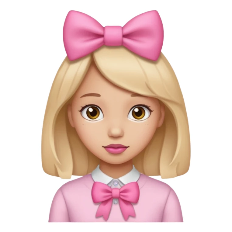 Una chica con moño Rosa para girls sticker