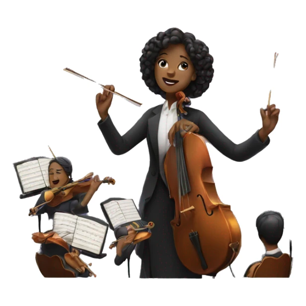 woman conducting an orchestra sticker
