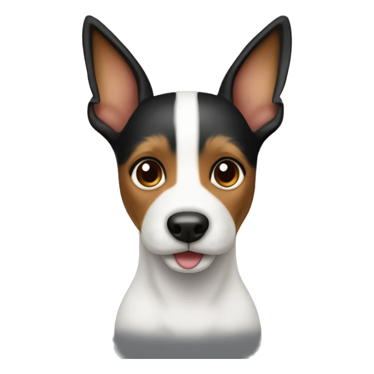 Perrito toy Fox terrier animado de color negro con marrón y con blanco  sticker