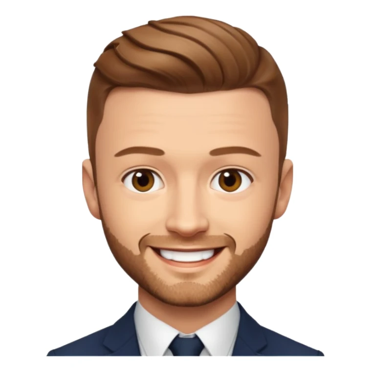 Justin Timberlake with light brown hair sticker