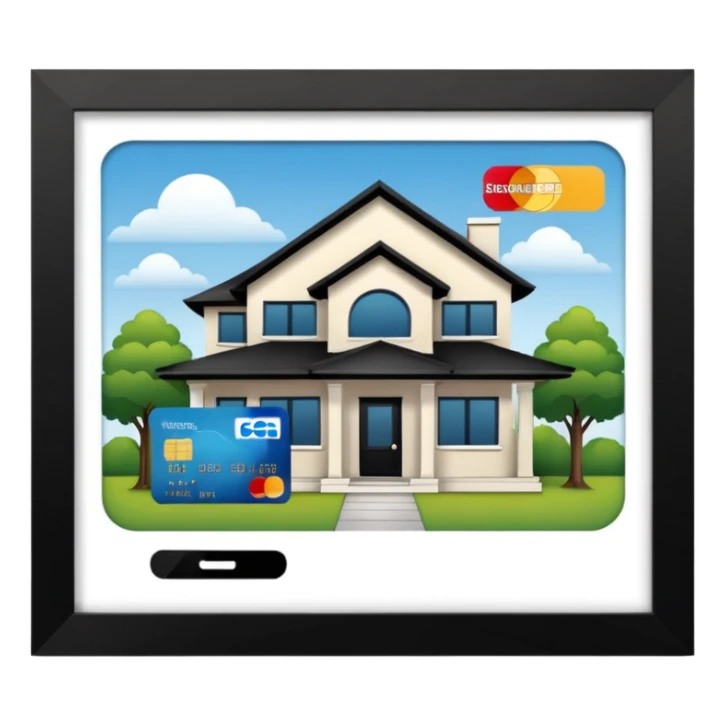 casa con tarjeta de credito sticker