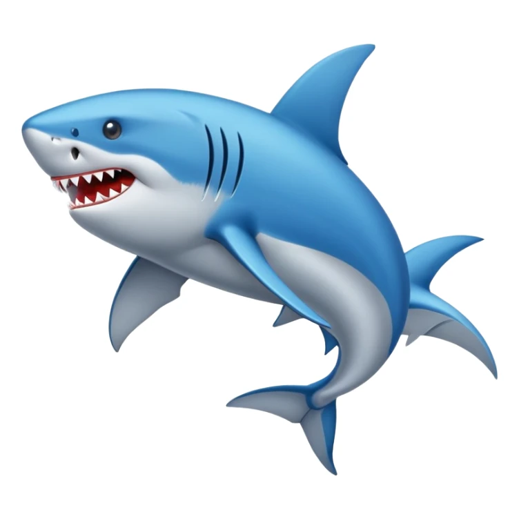 Un tiburón con zapatos azules sticker