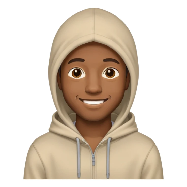 black man wearing hoodie sticker
