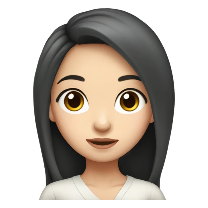 Thai women long hair beautiful big eyes  sticker