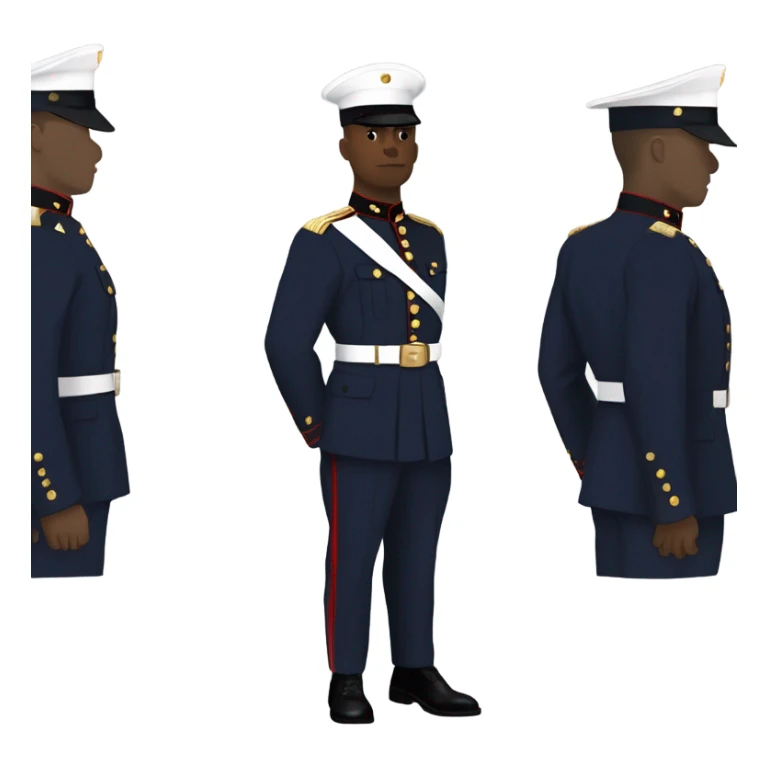Us Marine in dress uniform  sticker