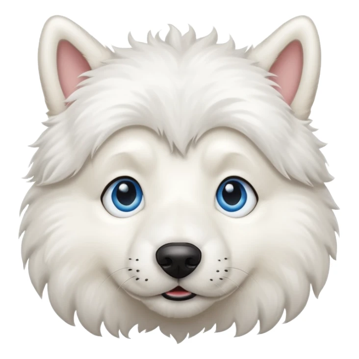 big blue eyed white dog sticker