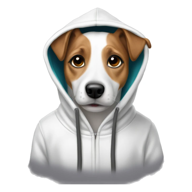 Jack-russel terrier in hoody  sticker