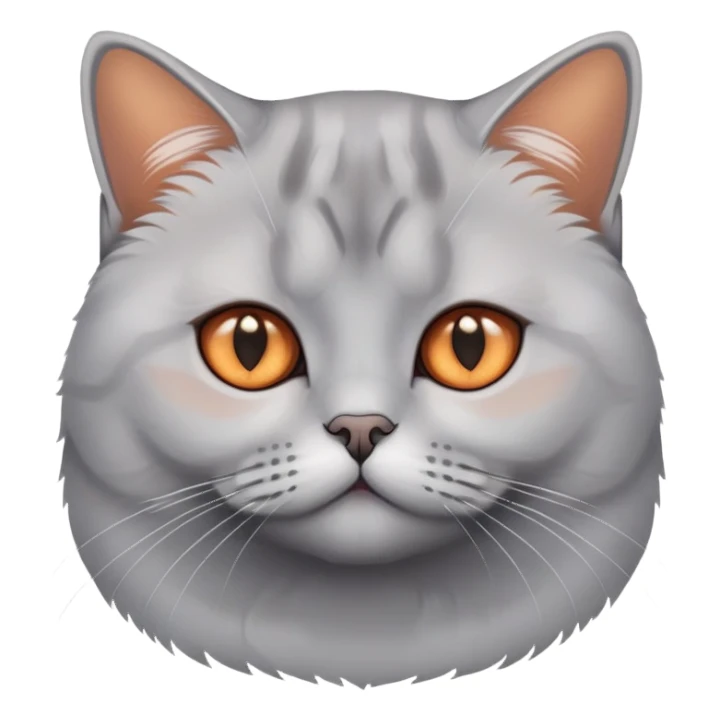 British shorthair silver gradient cat with copper eyes and dense coat sticker