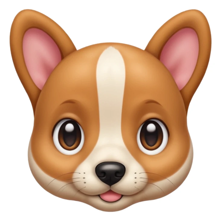 a bright puppy‘s face (less cheeks and less hair) sticker