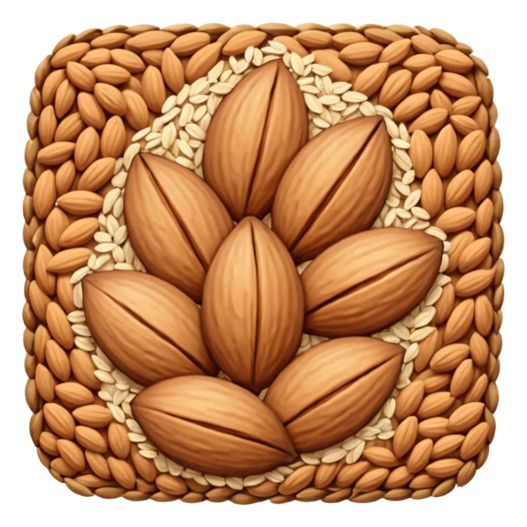 Grain of almond and oats sticker