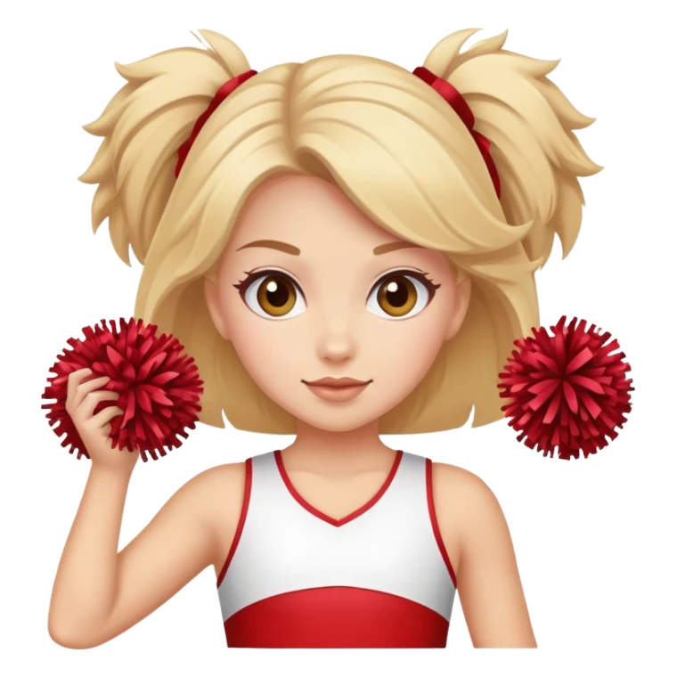 cheerleader girl holding pom-poms sticker