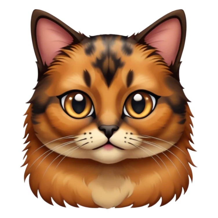 tortoiseshell mostly brown and black no white cat angel sticker
