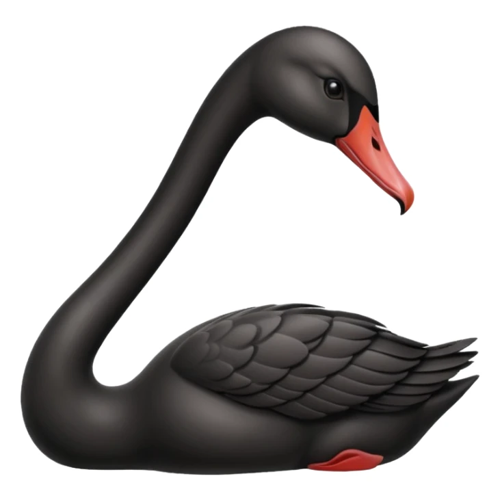 emoji blach swan copier sticker