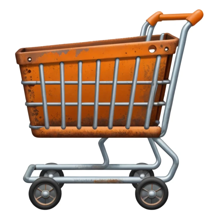 shopping cart vintage like a sticker sticker