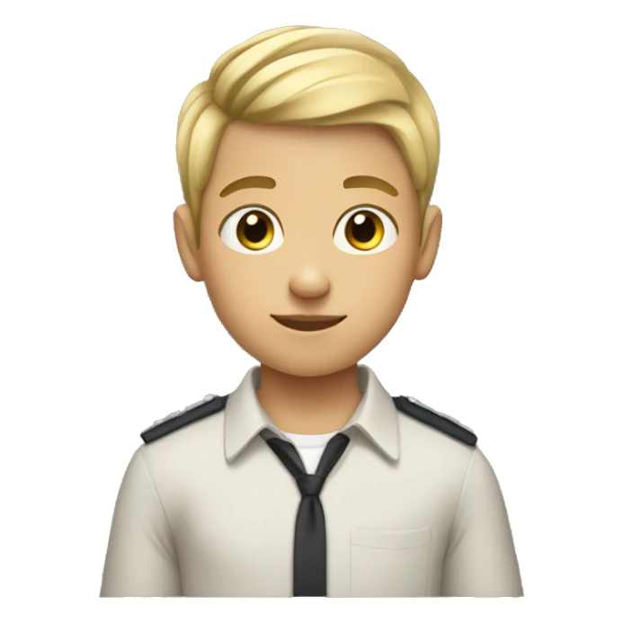 11 year old boy with kinda short hair with blond middle part  sticker