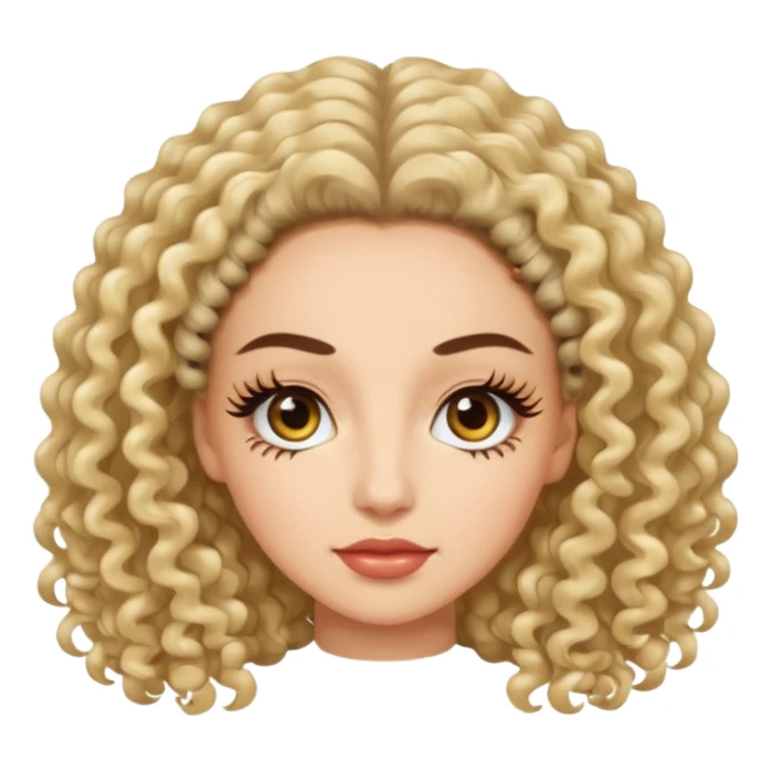 a woman with eyelash perm sticker