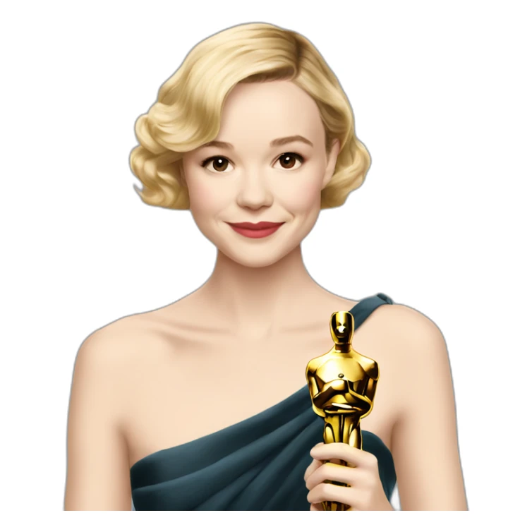 carey mulligan winning an oscar sticker