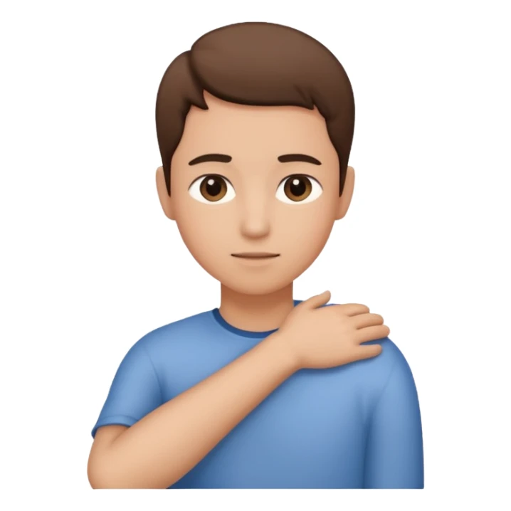 A Hand on placed on another persons shoulder zoomed in but you only see the one person and the hand on the shoulder which is coming from behind them like holding their shoulder  sticker