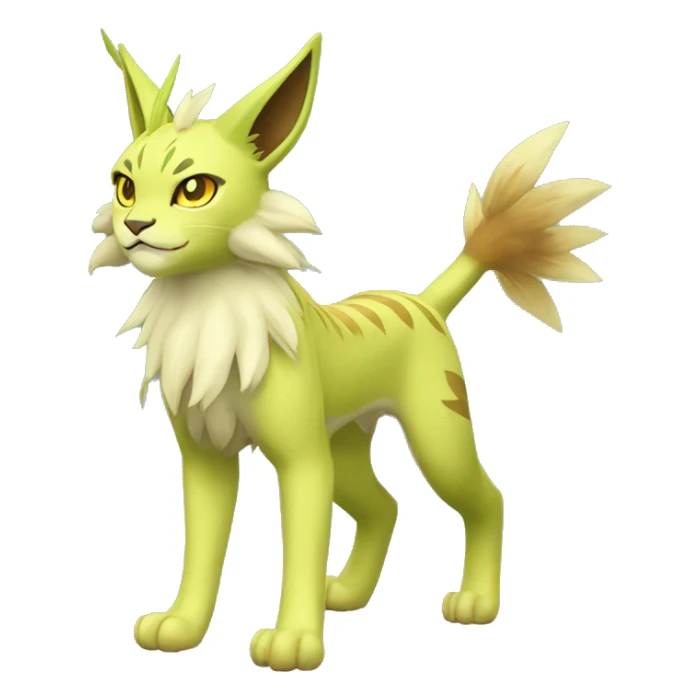 Grass-type Fakémon-Lynx-Leafeon full body sticker
