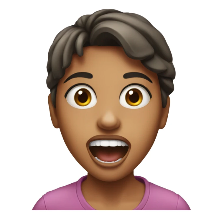 a girl with her mouth open sticker