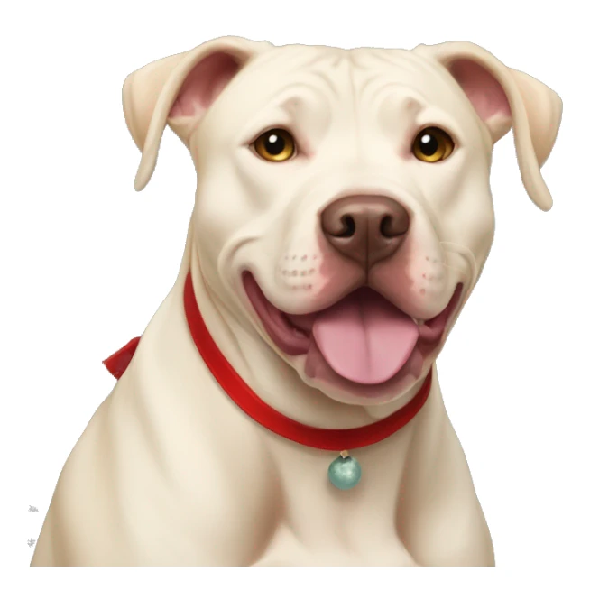 All blonde Pitbull lab mix pitbull ears christmas sticker