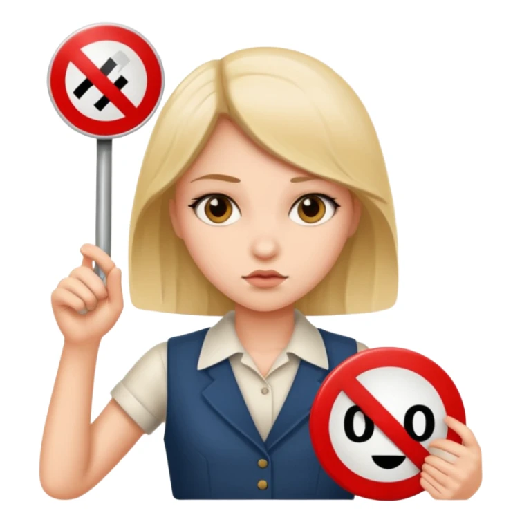 prohibition sign for girl sticker