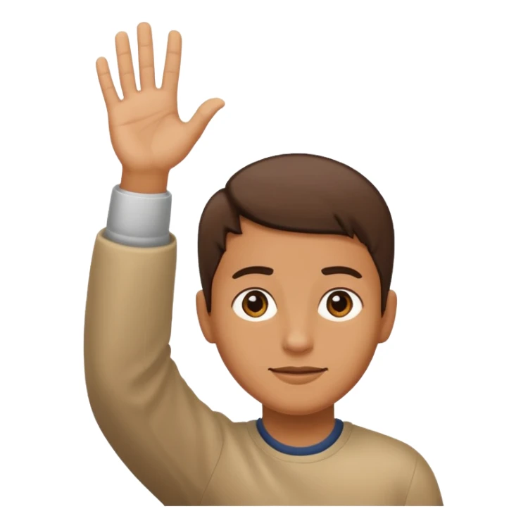 a person have one hand upwards and the other downwards sticker