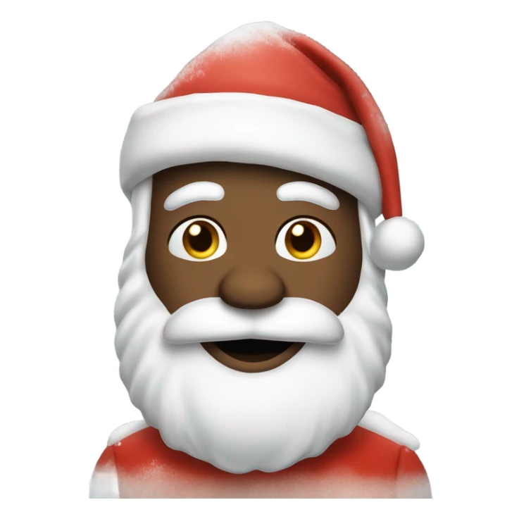 Santa with snow on the end of his nose sticker