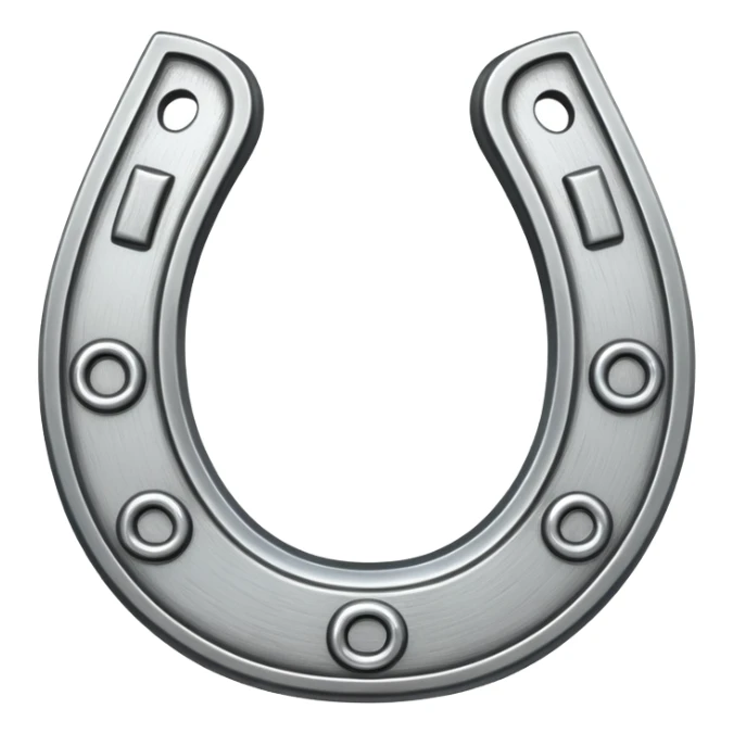 Horseshoe that says good luck  sticker