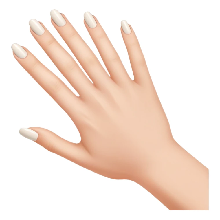 a neat woman's hand without nail art ios style sticker