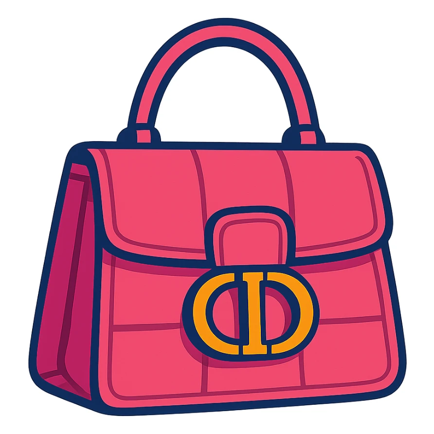 pink designer purse sticker