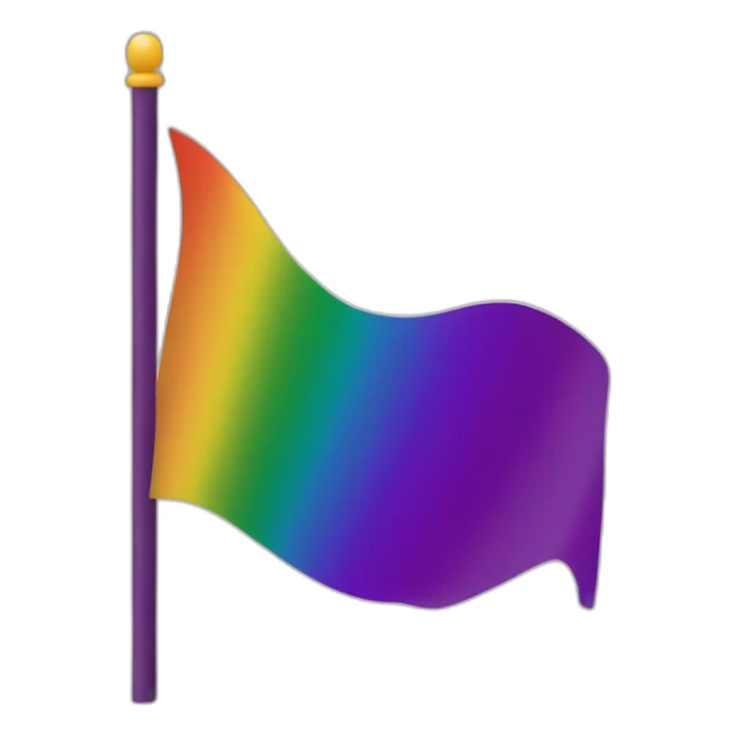 Drapeau inclusive lgbtqia mais avec de aubergine autour sticker