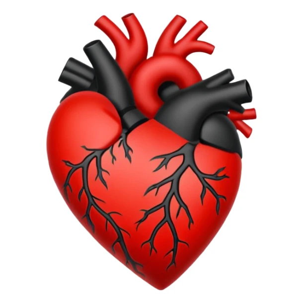 Black and red heart tattoo style sticker