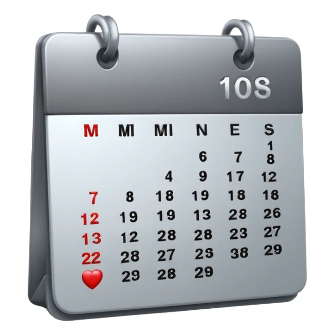 I want to generate a 3d image icon for a calendar sticker