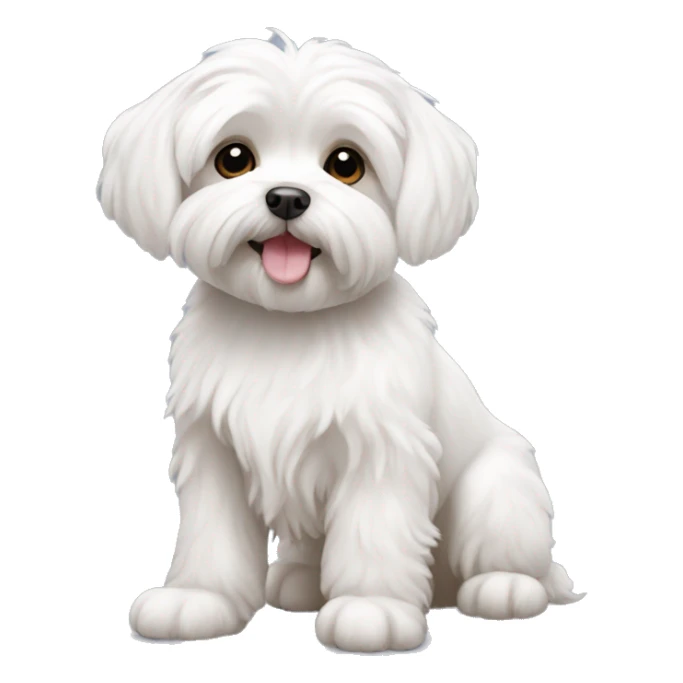 Sweet jung maltese dog sticker